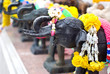 Elephant sculpture and flower for worship Elephant sculpture and flower for worship