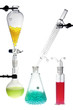 Equipamiento de laboratorio con químicos