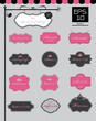 Vector set of 13 frames and vintage style, EPS 10 vector.