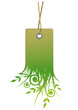 Etichetta fibra naturale pulita con spago