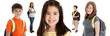 Students On White Background