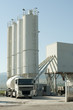 Cement factory and a truck loading cement