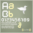 Origami alphabet letters and numbers with origami object Origami alphabet letters and numbers with origami object