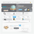 Web site navigation menu pack with icons set
