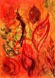 Photo: Abstract hand-drawn autumn background Abstract hand-drawn autumn background