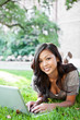 Asian student on campus