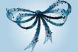 fiocco musica azzurro