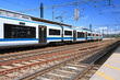 Train at the station in Lillestrøm Train at the station in Lillestrøm