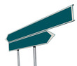 Double green signpost 2 isolated