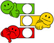 Smiley Thumbs Green/Yellow/Red To Tick A Box