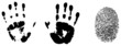 finger und handabdruck