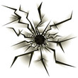 Bullet hole vector illustration. Bullet hole vector illustration.