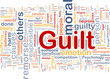Guilt background concept