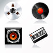 Vector: Sound Mastering objects vector Icon set Sound Mastering objects vector Icon set