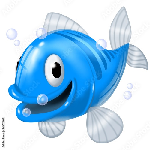 Illustration: pesce blu pesce blu