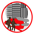 Road laws illustration with people and cars on the street