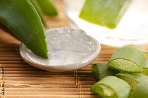Photo: aloe vera juice with fresh leaves aloe vera juice with fresh leaves