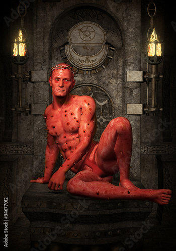 Illustration: demon red demigod demon red demigod