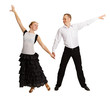 Young people perform ballroom dance