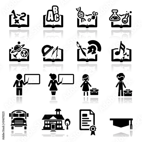 Vektor: Icons set education Icons set education
