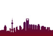 Shanghai the bund. ,Vector image Shanghai the bund. ,Vector image