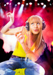 young beauty woman with headphones young beauty woman with headphones