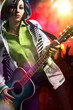 young beauty woman with guitar young beauty woman with guitar