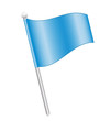 Blue flag pin