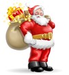 Illustration: babbo natale con sacco babbo natale con sacco