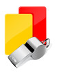 Cards and whistle, referee attributes