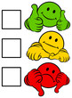 Smiley 2 Thumbs Green/Yellow/Red To Tick A Box