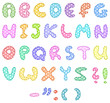Polka dot alphabet with stitches
