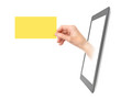 Showing Electronic Business Card Showing Electronic Business Card
