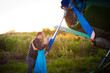 kissing under the vintage plane