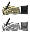 Writing hand with fountain pen