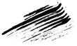 Stroke (sample) of black mascara, isolated on white macro