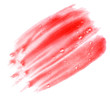 Red shower gel sample, isolated on white