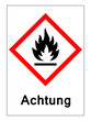 Gefahrenschild - Leicht- oder Hochentzündlich