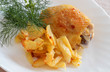 chicken and  potatoes