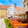 street cafe in old town, Wroclaw, Poland