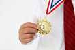 Foto: Businessman wearing medal Businessman wearing medal
