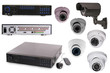 Digital Video Recorder end security camera isolated on white