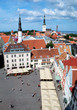 Panorama of old Tallinn from town hall tower