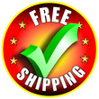 Free Shipping button/label - red version