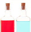Dos botellas de cristal