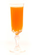 Copa de cristal con zumo de naranja