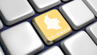 Illustration: Keyboard (detail) with Colombia key Keyboard (detail) with Colombia key