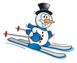 Little Snowman Skiing Little Snowman Skiing
