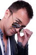 Portrait of a handsome middle-age man with sun glassesudio shot Portrait of a handsome middle-age man with sun glassesudio shot