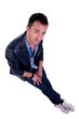 Portrait of a middle-age man, view from above Portrait of a middle-age man, view from above